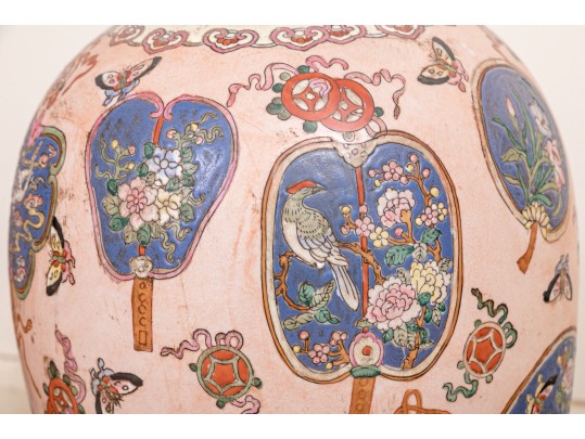 Pair Of Lidded Cloisonné Urns Made In Macau 