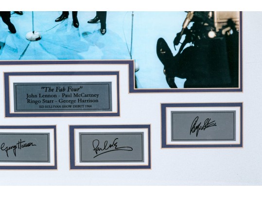 Beatles Laser Engraved Collage By Exeuctive Sports Memorabilia