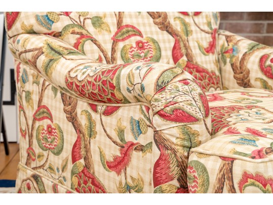Custom Upholstered Armchair With Pleated Skirt