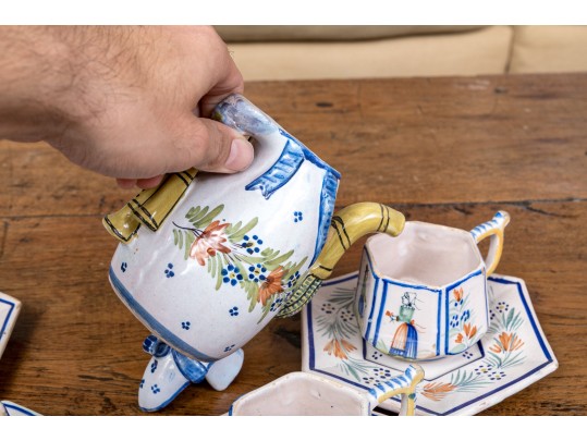 Vintage French Quimper Tea/Coffee Set