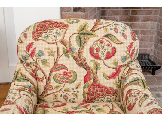 Custom Upholstered Armchair With Pleated Skirt