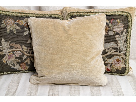 Three 21” Needlepoint Pillows