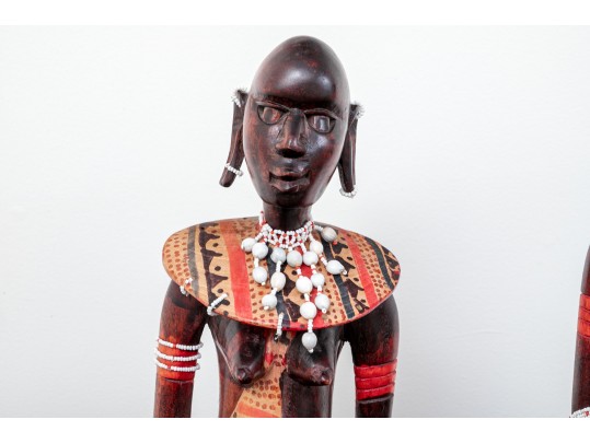 Four Elaborately Carved African Sculpture Figures