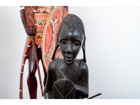 Four Elaborately Carved African Sculpture Figures