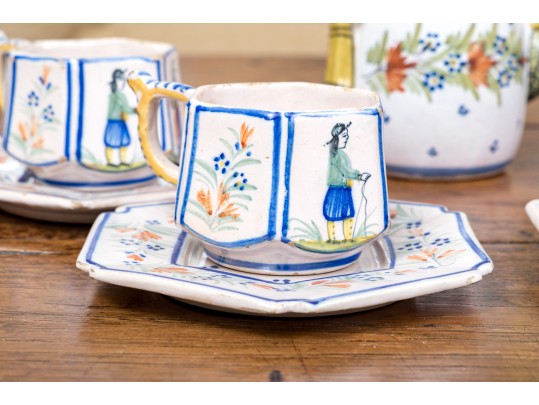 Vintage French Quimper Tea/Coffee Set