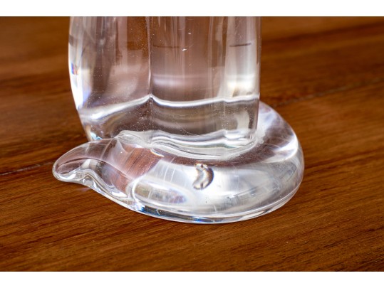 Impressive 20th-Century Murano Crystal Cat Figure