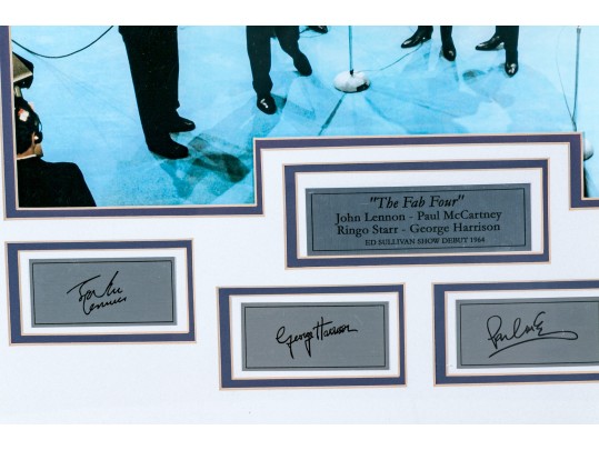 Beatles Laser Engraved Collage By Exeuctive Sports Memorabilia