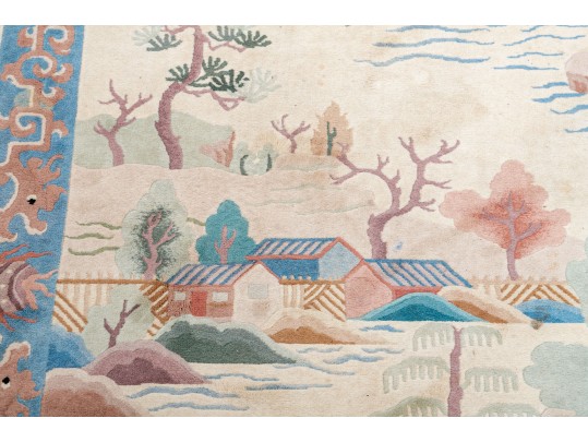 Art Deco Chinese Pictorial Rug 12' 3