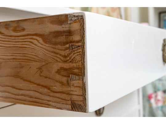 19th Century French Oak Painted In White