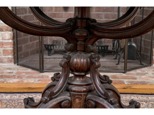 Fabulous 19th Century American Carved Parlor Table