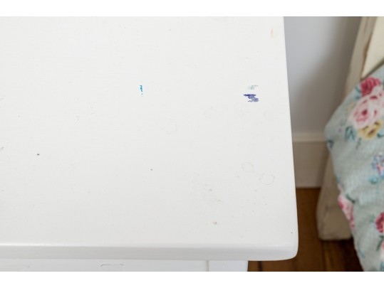 19th Century French Oak Painted In White