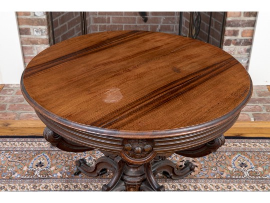 Fabulous 19th Century American Carved Parlor Table