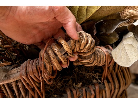 Substantial Custom Floral Arrangement In Peanut Basket