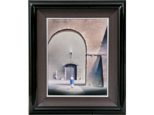 Robert Watson (American, 1923-2004) Surrealist Oil Painting 