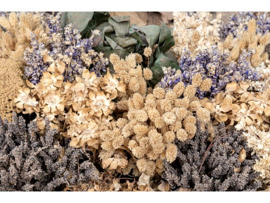 Substantial Custom Floral Arrangement In Peanut Basket