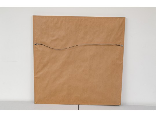 Oil On Canvas Child With Dog Seated By Candlelight Before Asian Screen