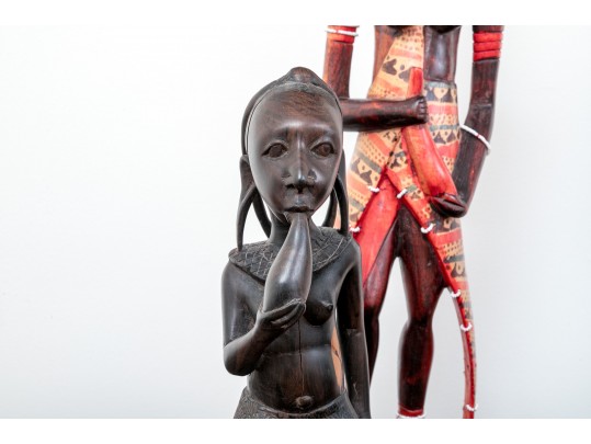 Four Elaborately Carved African Sculpture Figures