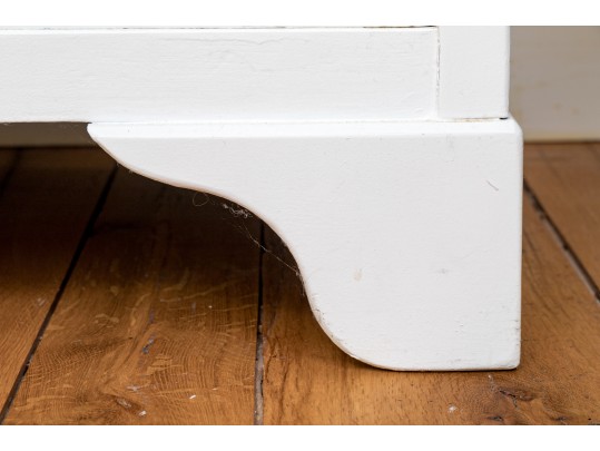 19th Century French Oak Painted In White