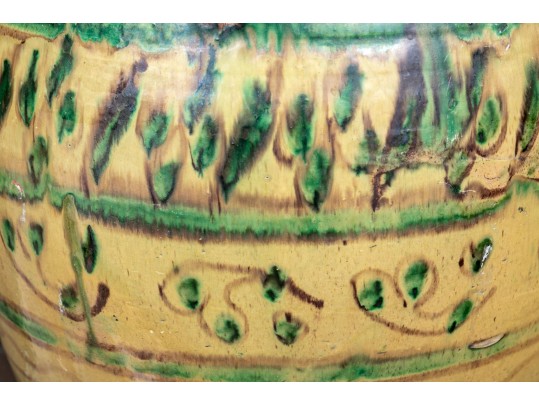 19th Century French Glazed Jardiniere From Savoie, France