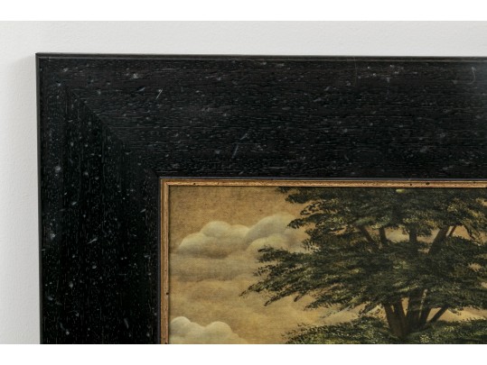 Sharon Trenoweth,( American, B. 1949) Folk Art Landscape Giclee Orignal Cost $450