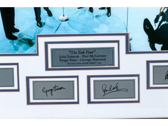 Beatles Laser Engraved Collage By Exeuctive Sports Memorabilia