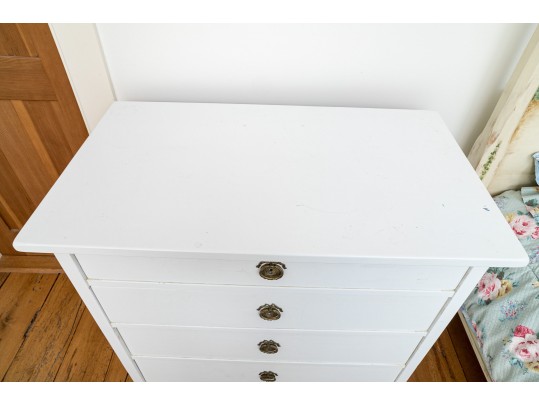 19th Century French Oak Painted In White