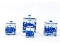 Set Of Four Reproduction English-style Graduated Condiment Jars
