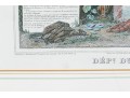 Antique French Colored Wine Region Of France Map, “Dept. Du Rhone”