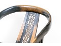 Chinese Ming Style 3pc Horseshoe Chair And Tea Table Set