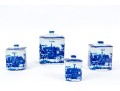 Set Of Four Reproduction English-style Graduated Condiment Jars