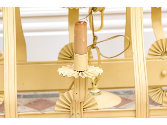 Vintage Oval Tole 12-light Chandelier 