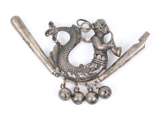 Sterling Mermaid Boatswain  Whistle