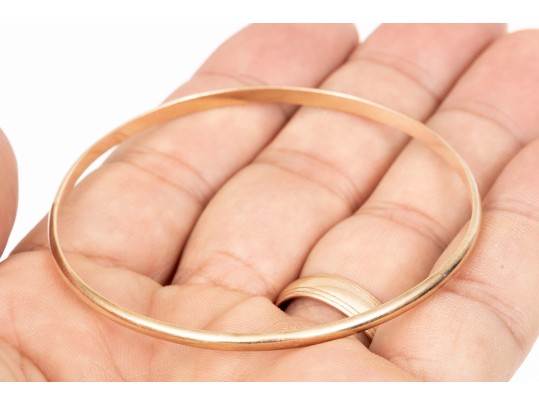 Simple 14K Bangle Bracelet