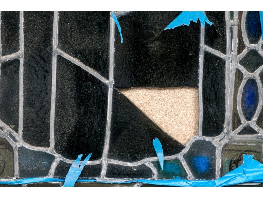 An Antique Stained Glass Window Panel - Restoration Project