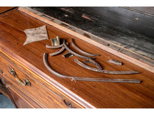 Antique Mahogany Secretary Breakfront, For Restoration