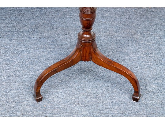 American Federal Mahogany Tilt Top Candle Stand, Ca. 1790-1820