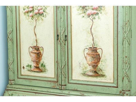 Habersham Plantation Hand-painted And Signed Secretary