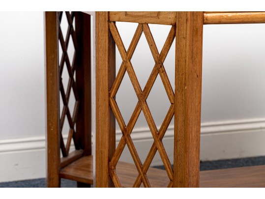 A Fine English Edwardian Inlaid Mahogany Library Table