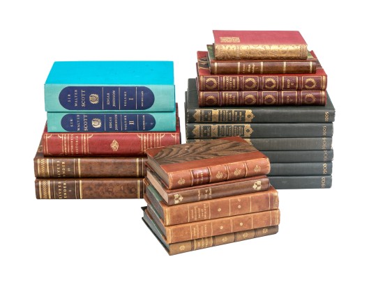 Collection Of Antique & Semi Antique Leather & Cloth Bound Books 