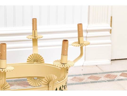 Vintage Oval Tole 12-light Chandelier 