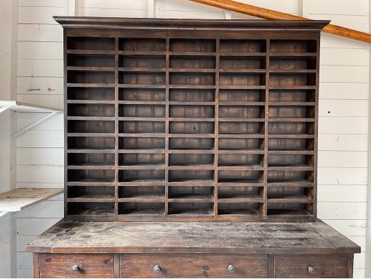 Impressive Two Part Oak Breakfront Cupboard