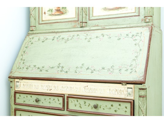 Habersham Plantation Hand-painted And Signed Secretary