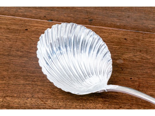 Antique English Sterling Scalloped Ladle, 5.49 Ozt.