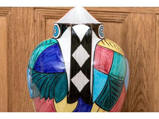 Gazia-Deruta Italian Majolica Toucan Pitcher 