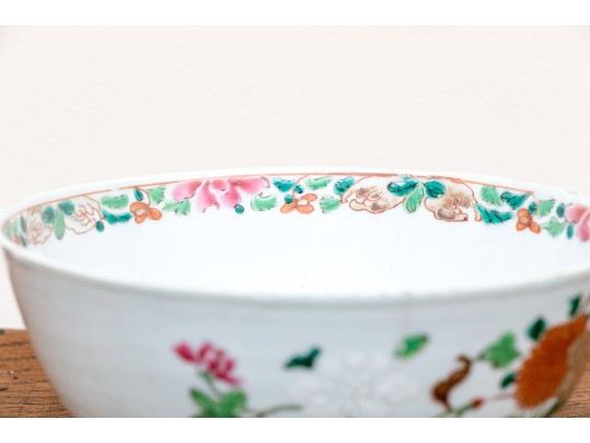 Chinese Porcelain Group & Embroidered Textile