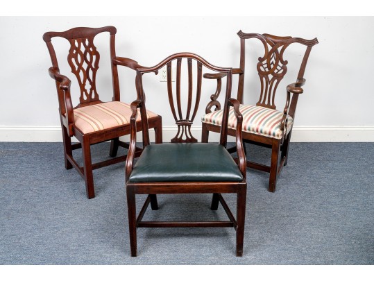 Lovely Collection Of Three Upholstered Armchairs