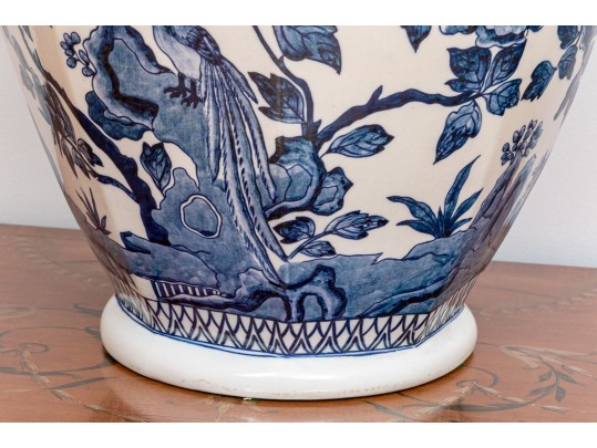 Blue And White Hand-painted Urn, Made In China Exclusively For The Federalist