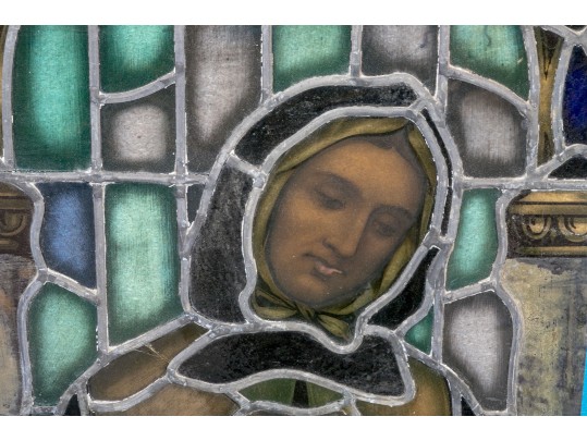An Antique Stained Glass Window Panel - Restoration Project