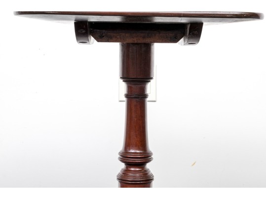 American Federal Mahogany Tilt Top Candle Stand, Ca. 1790-1820