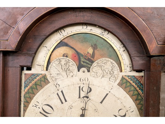 Impressive American Federal Mahogany Tallcase Clock For Restoration, Ca. 1800-20